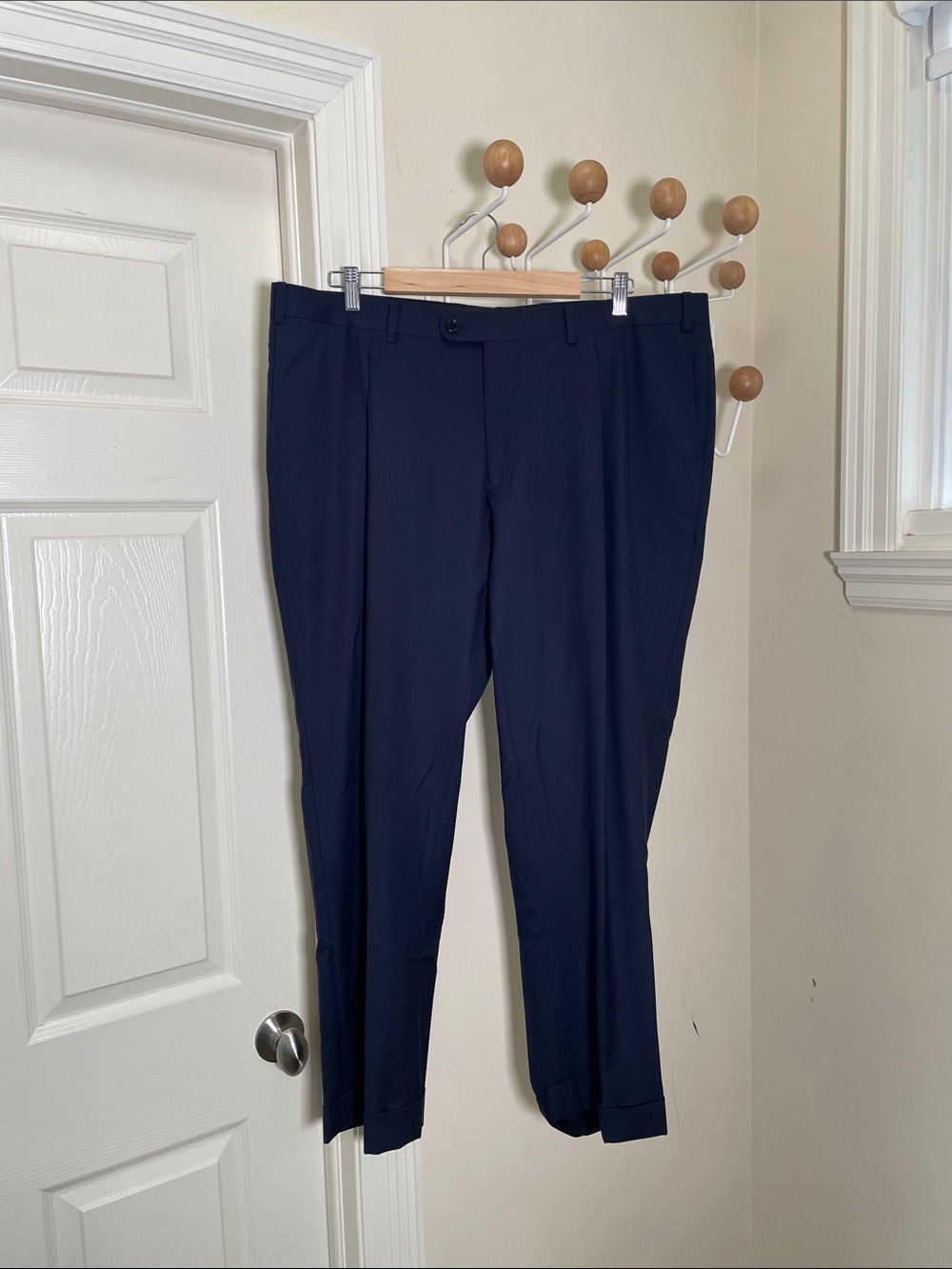 Indochino - Classic Wool Dress Formal Pants - Navy - 39x26